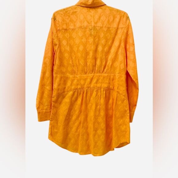 Soft Surroundings Button Up Tunic Textured Design Long Sleeve Women’s Medium - Picture 5 of 8